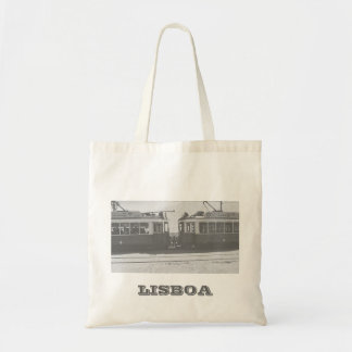 Bolso De Tela Tranvías de Lisboa con la escritura