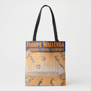 Bolso De Tela Trapecio, Acróbatas Y Trampolin Volador