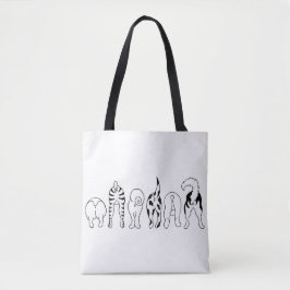 Bolso De Tela Traseros de Perros