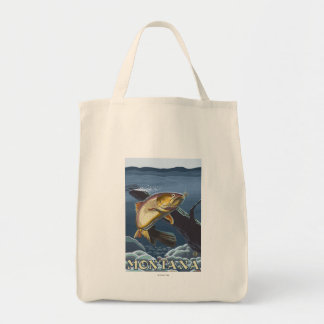 Bolso De Tela Traslado de pesca de trucha - Montana