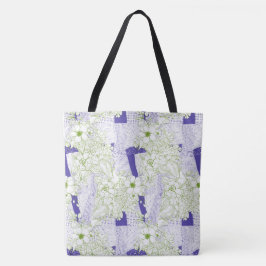 Bolso De Tela Trastorno floral - Tote botánico artístico