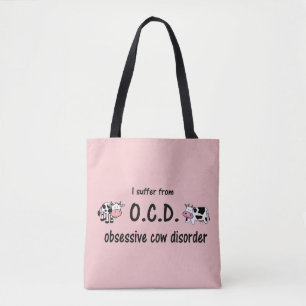 Bolso De Tela Trastorno obsesivo de la vaca