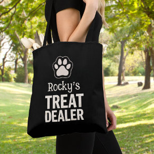 Bolso De Tela Trate a Dealer amante de los perros graciosos