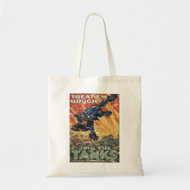 Bolso De Tela Trate 'Em Rough-1918 - afligido (Frente)