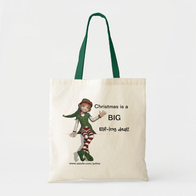 Bolso De Tela Trato grande del Duende-ing (Frente)