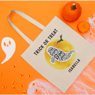 Bolso De Tela Trato o truco de arte de palabras fantasma persona