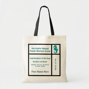 Bolso De Tela Travesía verde azulada del personalizado del