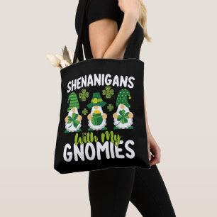 Bolso De Tela Travesuras Con Mis Gnomos Gnome Día de San Patrici