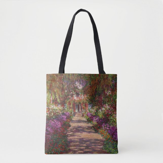 Bolso De Tela Trayectoria en el jardín de Monet, Giverny de (Anverso)