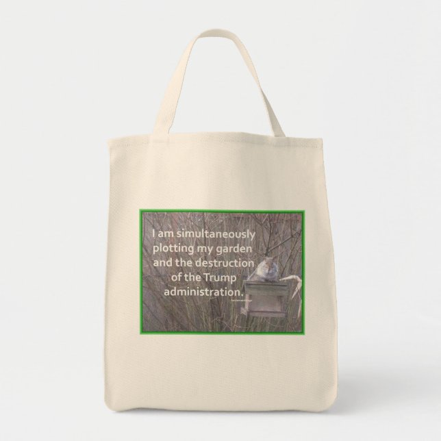 Bolso De Tela Trazar un jardín contra el triunfo (Frente)