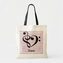 Treble Clef Bass Clef Music Heart Personalizado