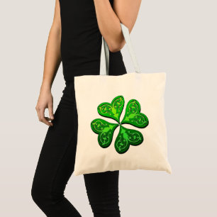 Bolso De Tela Trébol afortunado de la Cuatro-Hoja