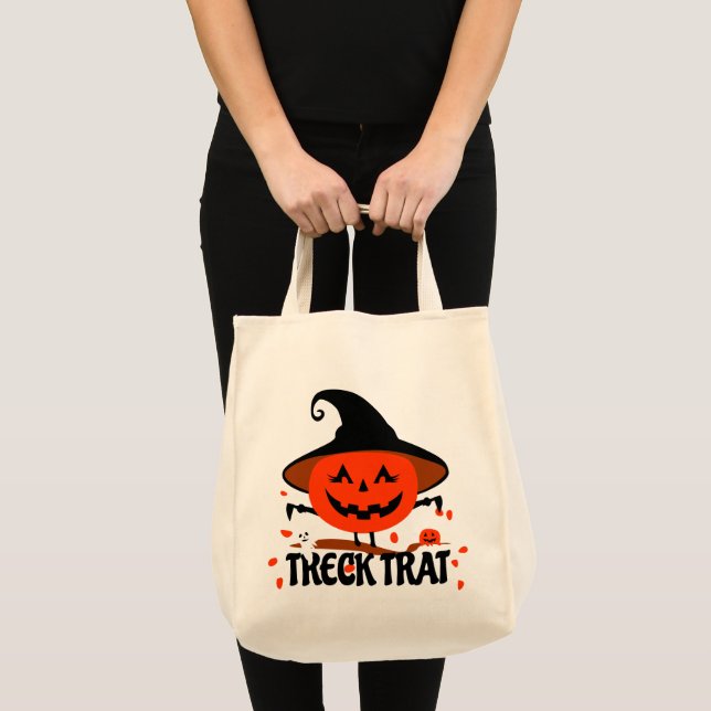Bolso De Tela Treck Trat Pumpkin Sonriente (Anverso (producto))