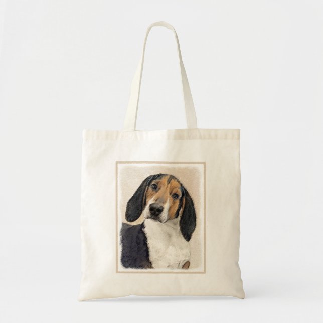 Bolso De Tela Treeing Walker Coonhound Painting - Arte original (Frente)