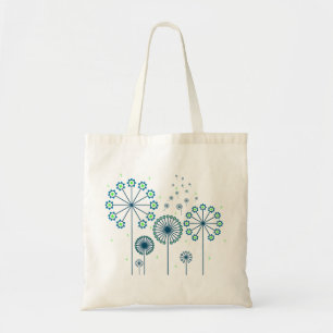 Bolso De Tela Treescape: Azul y verde