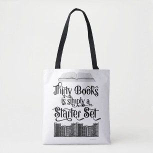 Bolso De Tela Treinta libros divertidos leyendo eslogan