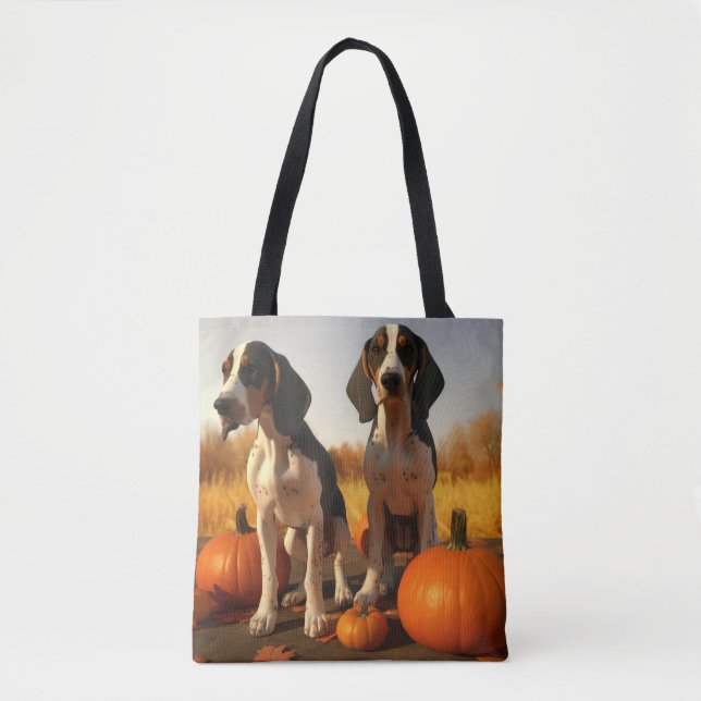 Bolso De Tela Trek Walker Coonhound Puppy Autumn Calabaza (Anverso)