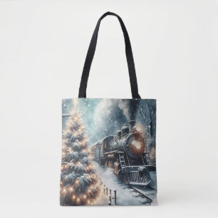 Bolso De Tela Tren anticuado e invierno vintage