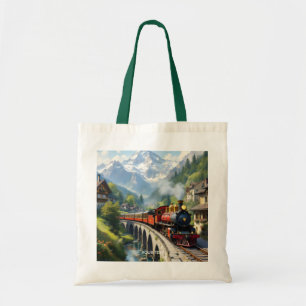 Bolso De Tela Tren antiguo de Fantasy Cute Crimson