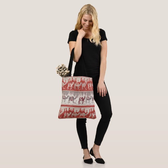 Bolso De Tela Tren de camellos, patrón de camellos, patrón de de (Puesto)