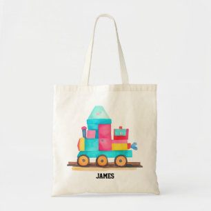 Bolso De Tela Tren de juguete colorido para niños