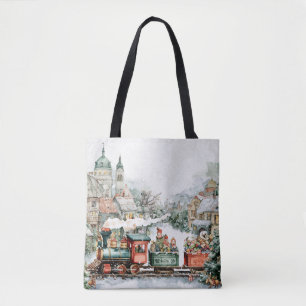 Bolso De Tela Tren de Navidad