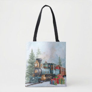 Bolso De Tela Tren de Navidad