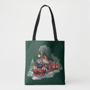 Bolso De Tela Tren de Navidad