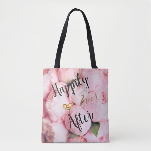 Bolso De Tela Trendy Feliz Para Siempre Después Del Diseño (Anverso)