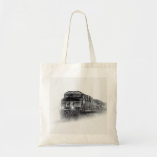 Bolso De Tela Trenes en blanco y negro