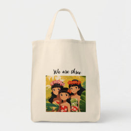 Bolso De Tela Tres amigos imprimir diseño Tote bag