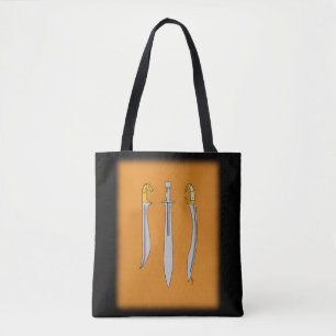 Bolso De Tela Tres antiguas espadas griegas