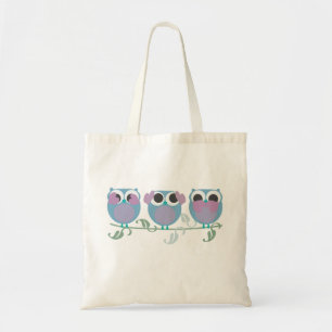 Bolso De Tela tres búhos sabios no ven, oyen, hablan ningún ma