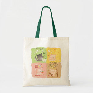 Bolso De Tela Tres Cerditos y gran lobo malo