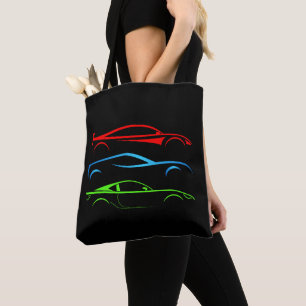 Bolso De Tela Tres coches deportivos