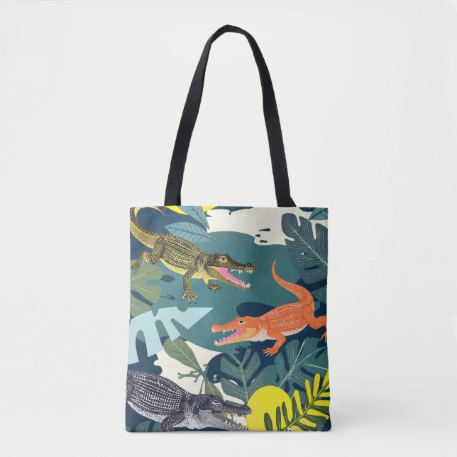 Bolso De Tela Tres cocodrilos (Anverso)