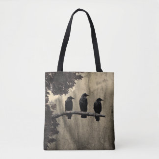 Bolso De Tela Tres cuervos