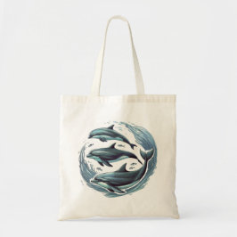 Bolso De Tela Tres delfines