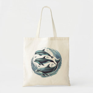 Bolso De Tela Tres delfines