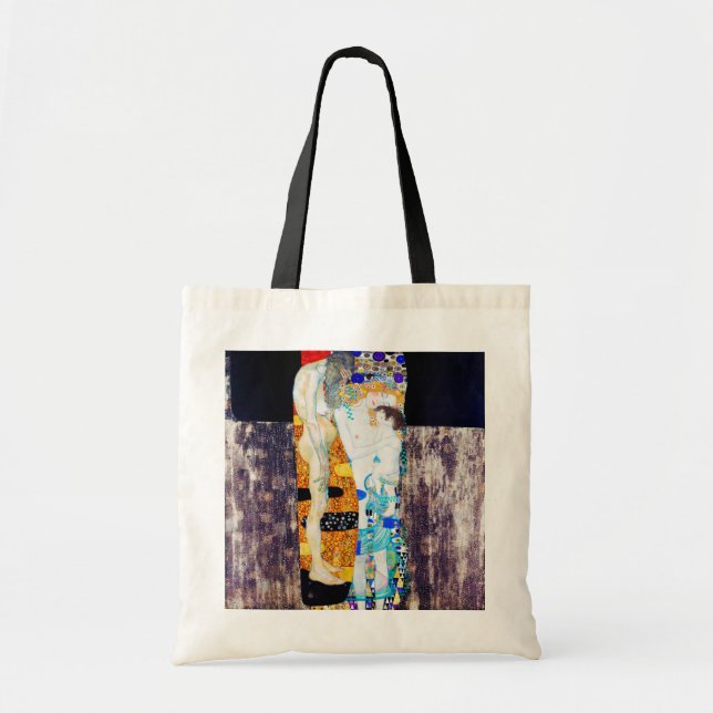 Bolso De Tela Tres Edades de Vida, Gustav Klimt (Frente)