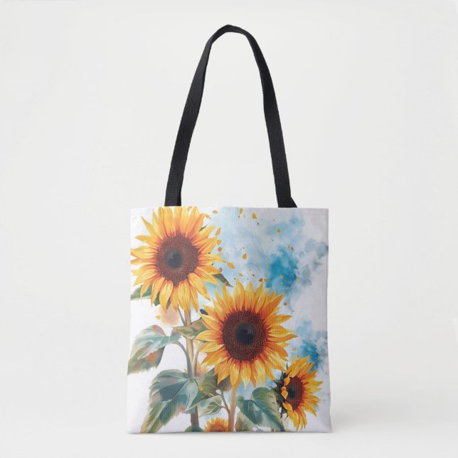 Bolso De Tela Tres girasoles (Anverso)