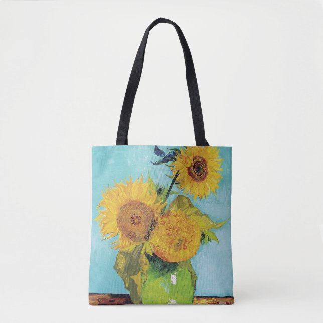 Bolso De Tela Tres girasoles, Van Gogh (Anverso)