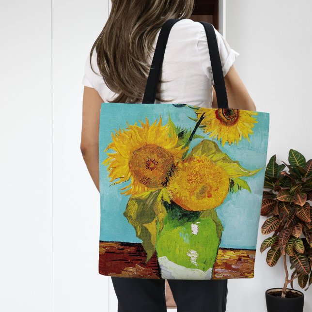 Bolso De Tela Tres girasoles | Vincent van Gogh (Subido por el creador)