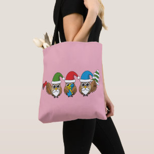 Bolso De Tela Tres graciosos Navidades Gnome Owes