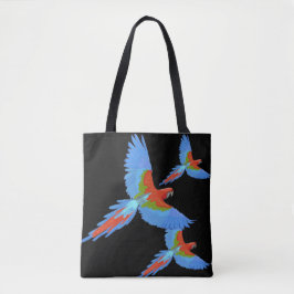Bolso De Tela Tres Macaws Voladores
