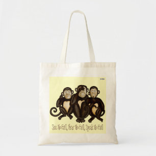 Bolso De Tela Tres monos sabios