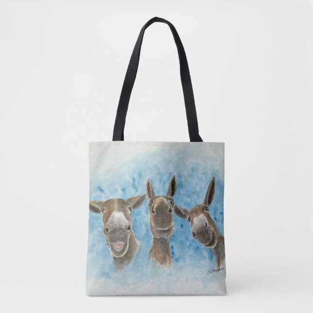 Bolso De Tela Tres Mule Tote Bag (Anverso)