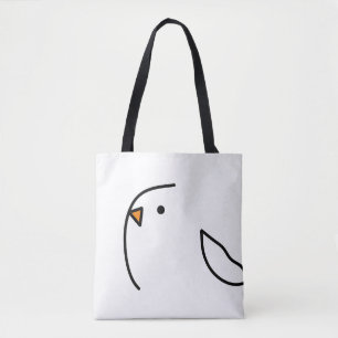 Bolso De Tela Tres pájaros en el alambre