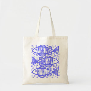 Bolso De Tela Tres peces - Azul eléctrico