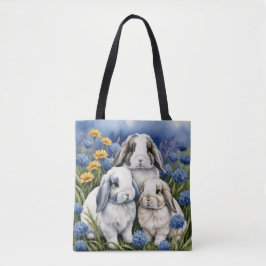 Bolso De Tela Tres pequeños conejitos